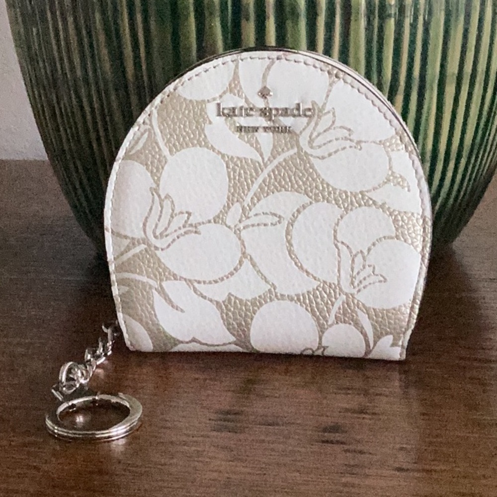 Kate Spade Larchmont Avenue Breezy Floral Wallet with Attached Key Chain